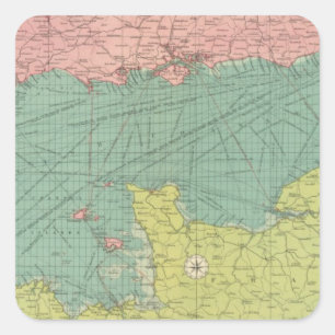English Channel Square Sticker