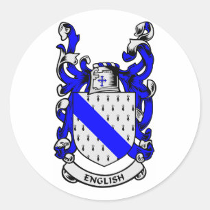 ENGLISH Coat of Arms Classic Round Sticker