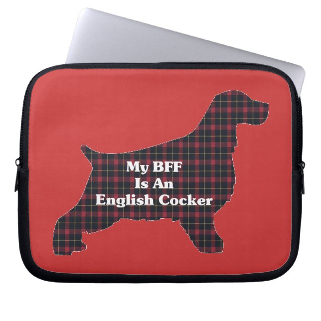 English Cocker BFF Laptop Sleeve (Front)