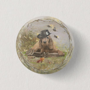 English Cocker Spaniel   3 Cm Round Badge