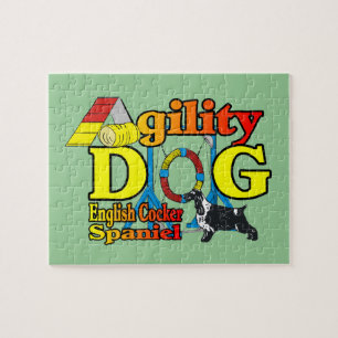 English Cocker Spaniel Agility Jigsaw Puzzle