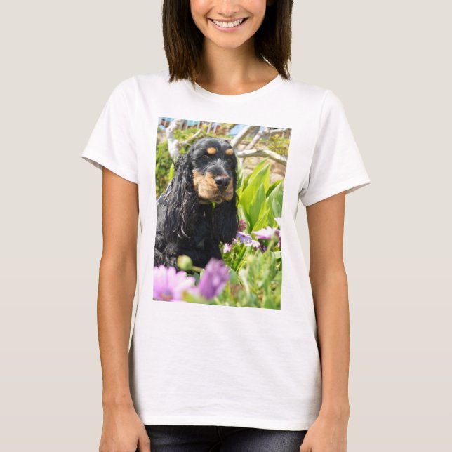 english-cocker-spaniel-black and tan T-Shirt (Front)