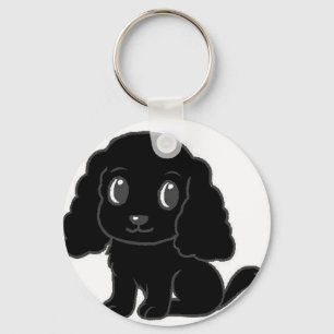 english cocker spaniel black key ring