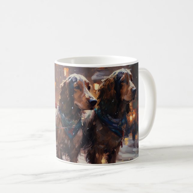 English Cocker Spaniel Christmas Festive Season Coffee Mug (Front Right)