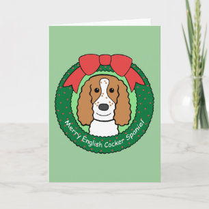 English Cocker Spaniel Christmas Holiday Card