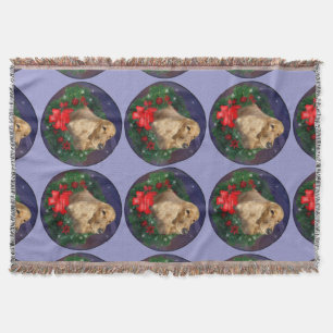 English Cocker Spaniel Christmas Throw Blanket