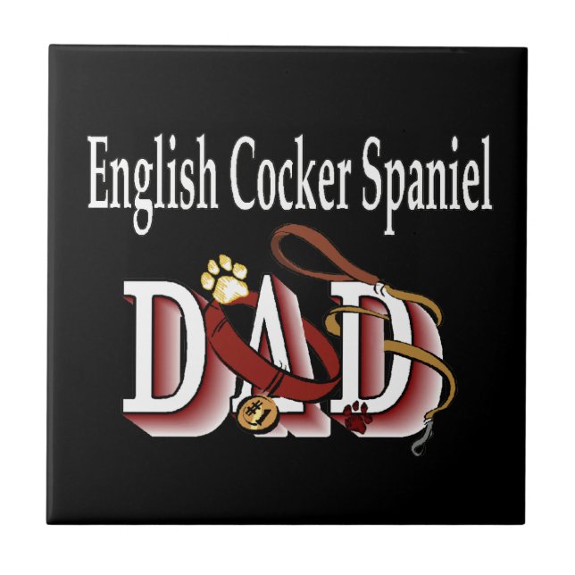 English Cocker Spaniel DAD Tile (Front)