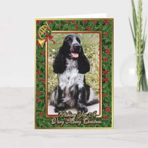 English Cocker Spaniel Dog Blank Christmas Card