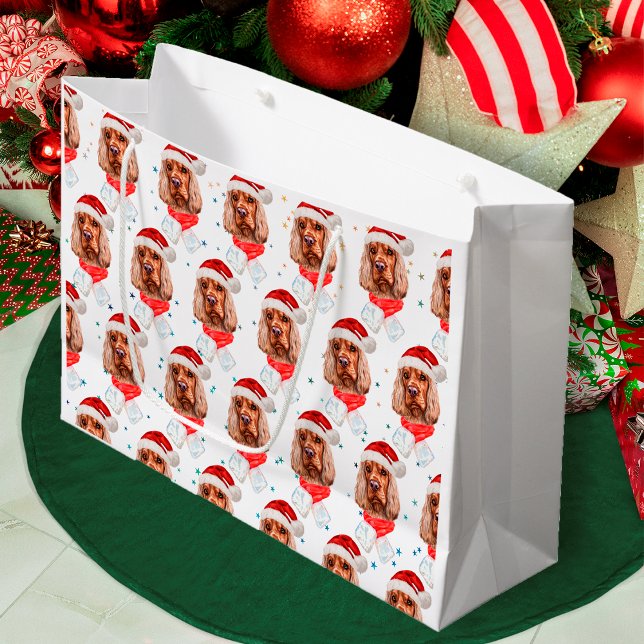 English Cocker Spaniel Dog Breed Christmas Large Gift Bag (Creator Uploaded)