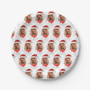 English Cocker Spaniel Dog Breed Christmas Paper Plate