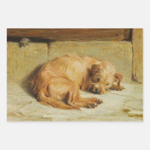 English Cocker Spaniel Dog (by Briton Rivière) Wrapping Paper Sheet