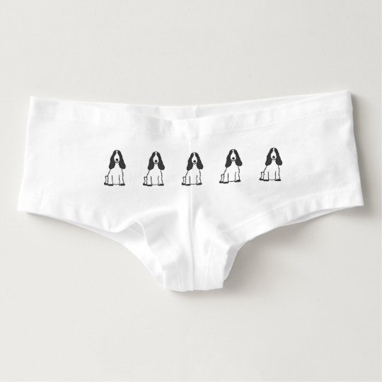 English Cocker Spaniel Dog Cartoon Boyshorts