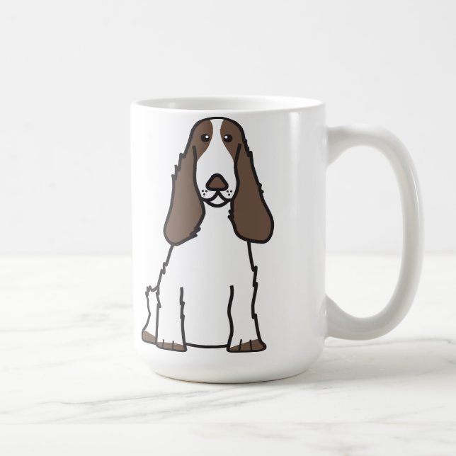 English Cocker Spaniel Dog Cartoon Coffee Mug (Right)