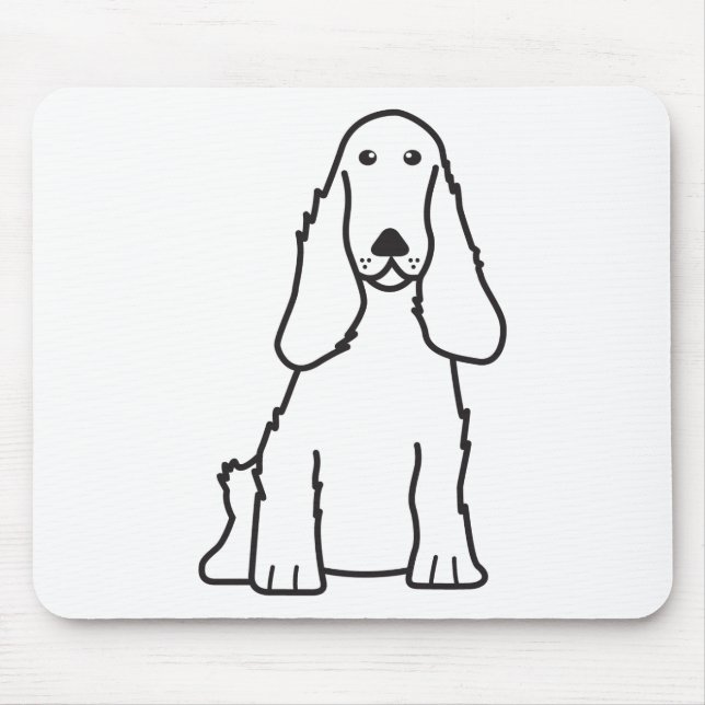 English Cocker Spaniel Dog Cartoon Mouse Mat (Front)