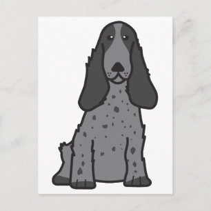 English Cocker Spaniel Dog Cartoon Postcard