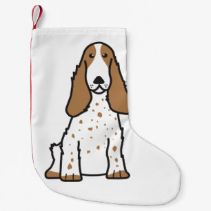 English Cocker Spaniel Dog Cartoon Small Christmas Stocking