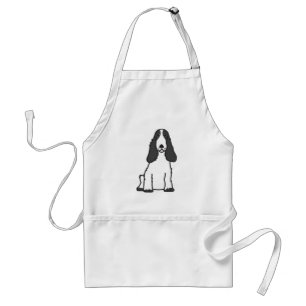 English Cocker Spaniel Dog Cartoon Standard Apron