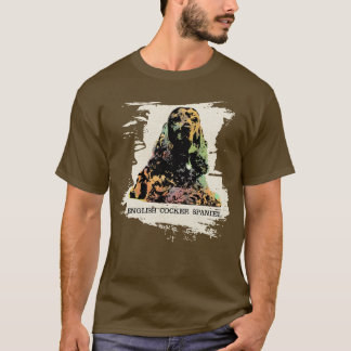 English Cocker Spaniel Dog Digital Art 2  T-Shirt