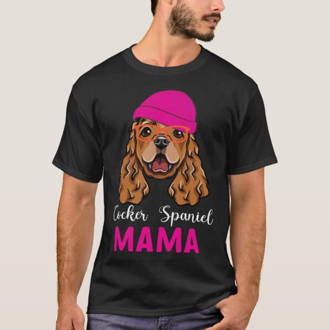 English Cocker Spaniel dog owner mother glasses an T-Shirt (Front)