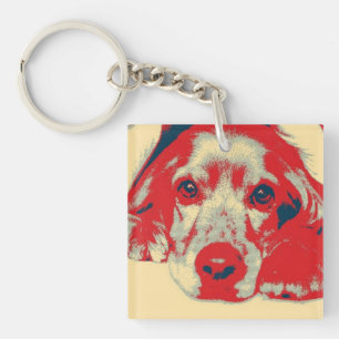 English cocker spaniel, Dog, Puppy Key Ring