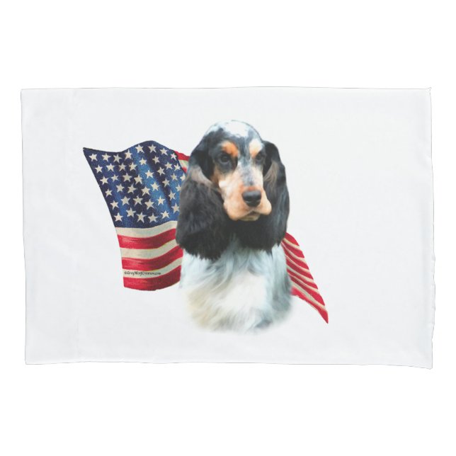 English Cocker Spaniel Flag Pillowcase (Front-Left)