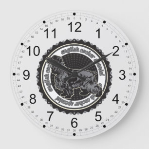 English Cocker Spaniel Large Clock