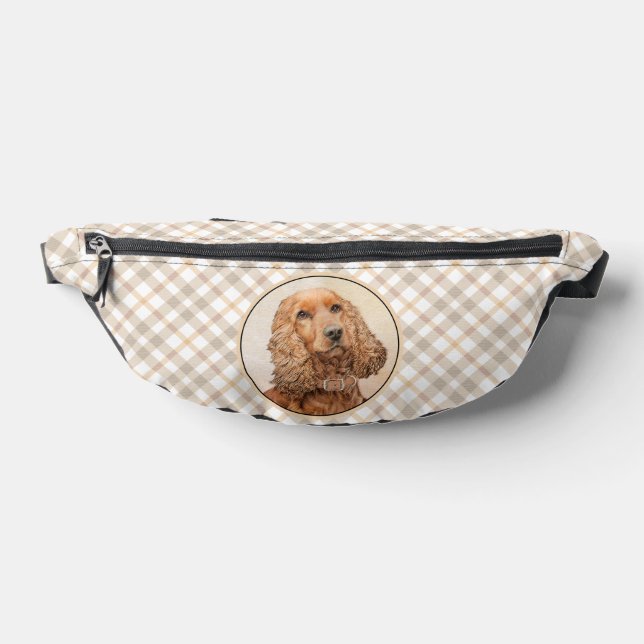 English Cocker Spaniel Painting Original Dog Art Bum Bags (Lay Down)