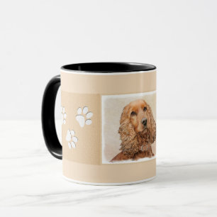 English Cocker Spaniel Painting - Original Dog Art Mug