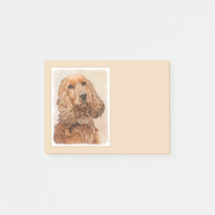 English Cocker Spaniel Painting - Original Dog Art Post-it Notes