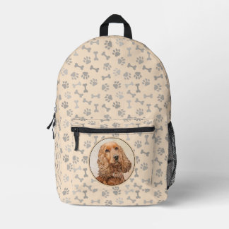 English Cocker Spaniel Painting - Original Dog Art Printed Backpack