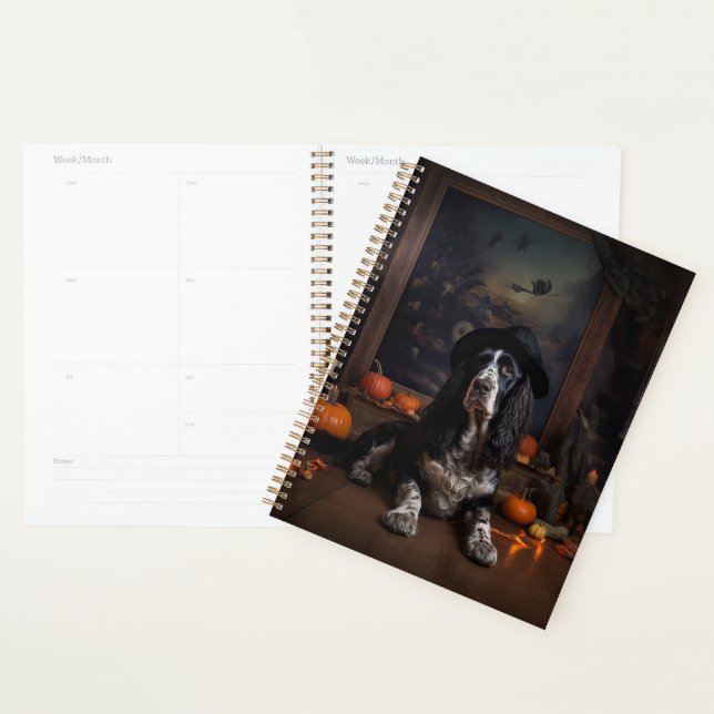 English Cocker Spaniel Pumpkins Halloween Scary  Planner (Display)