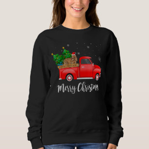 English Cocker Spaniel Red Truck Christmas Tree Do Sweatshirt
