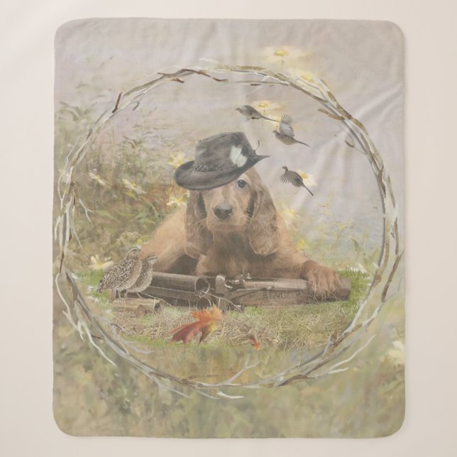 English Cocker Spaniel     Sherpa Blanket (Front)