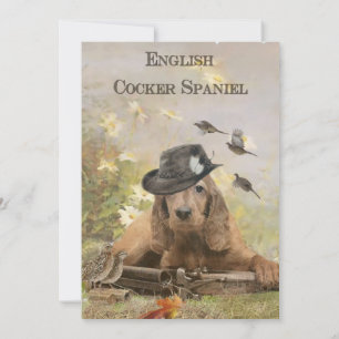 English Cocker Spaniel    Thank You Card
