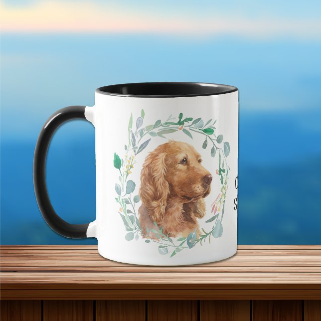 English Cocker Spaniel Wreath Coffee Mug (Creator Uploaded)