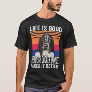 English Cocker Spaniels Makes Your Life Good Vinta T-Shirt