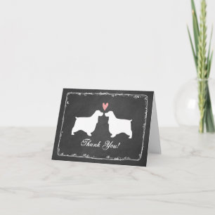 English Cocker Spaniels Wedding Thank You Card