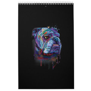 English Colourful Bulldog Gift A English Bulldog Calendar