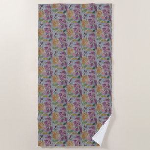 English Cottage Garden Beach Towel