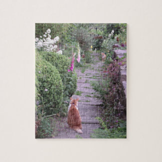 English cottage garden cats puzzle