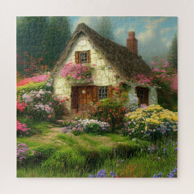 ENGLISH COTTAGE GARDEN JIGSAW PUZZLE (Vertical)