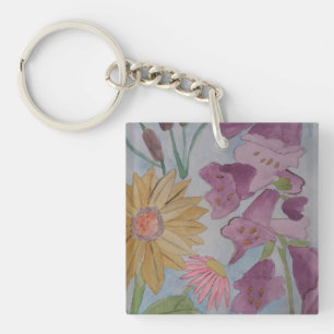 English Cottage Garden Key Ring