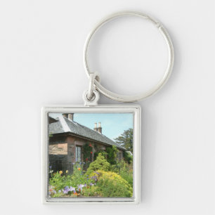 English Cottage II with Flower Garden Photography Key Ring