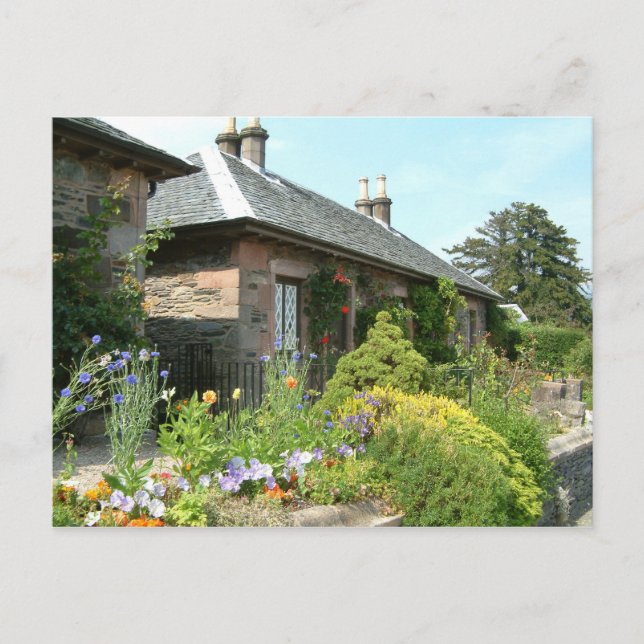 English Cottage II with Flower Garden Photography Postcard (Front)