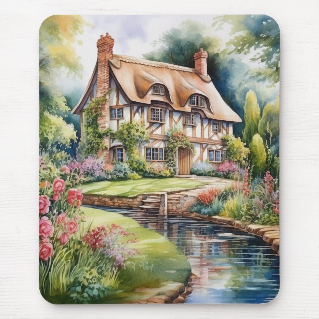 English Cottage Mouse Mat (Front)