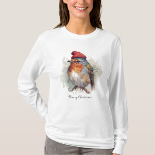 English Cottage Robin Winter Fashion T-Shirt