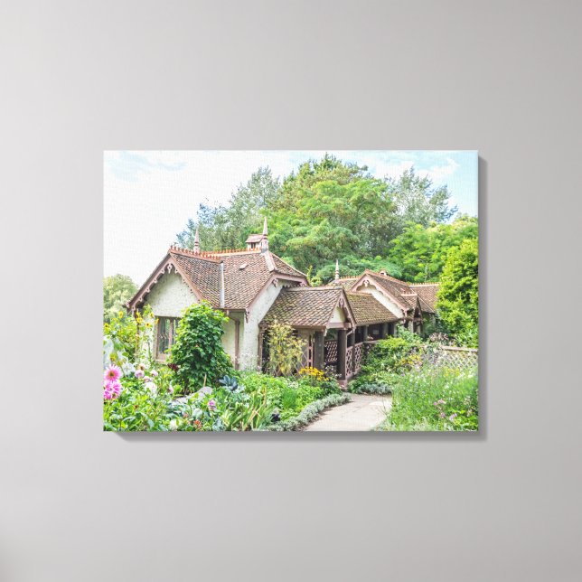 English cottage view canvas print (Front)