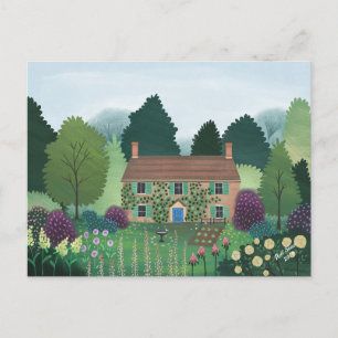English Country Cottage House Postcard