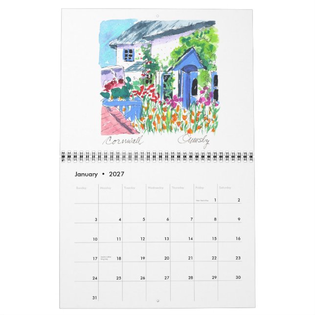 English Country Cottages 2013 Calendar (Jan 2027)