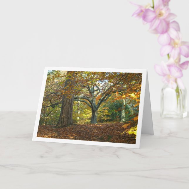 English Country Forest Landscape Card (Orchid)